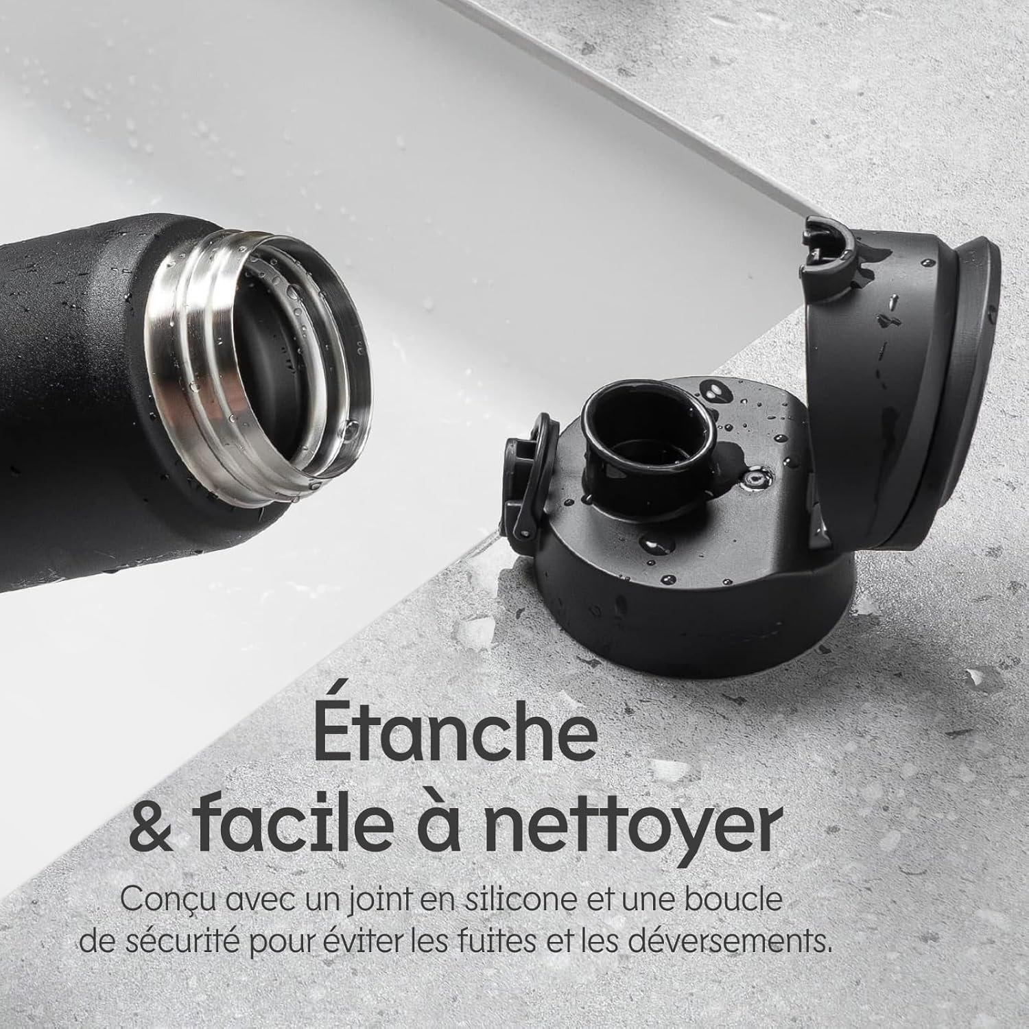 Thumbnail 2 de Gourde Magnétique RHINOSHIELD AquaStand 700 ml — Gourde isotherme en acier inoxydable avec MagSafe et support réglable