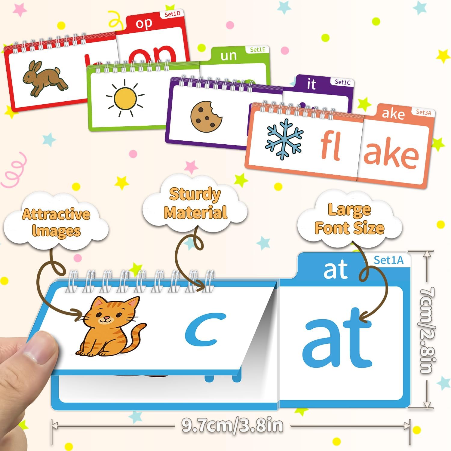 Thumbnail 5 de Phonics Flash Cards & 40 Read & Rhyme Flip Books for Early Literacy