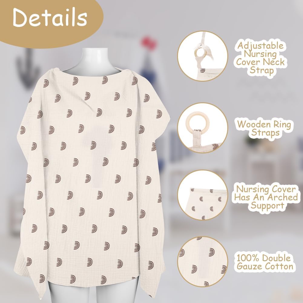 Detalle de Aolso Breastfeeding Cover Muslin 360°