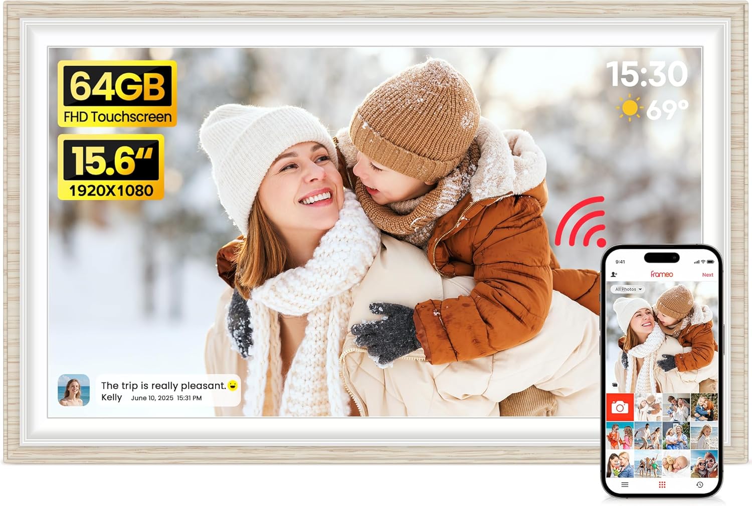 Detalle de Frameo Digital Picture Frame 64GB