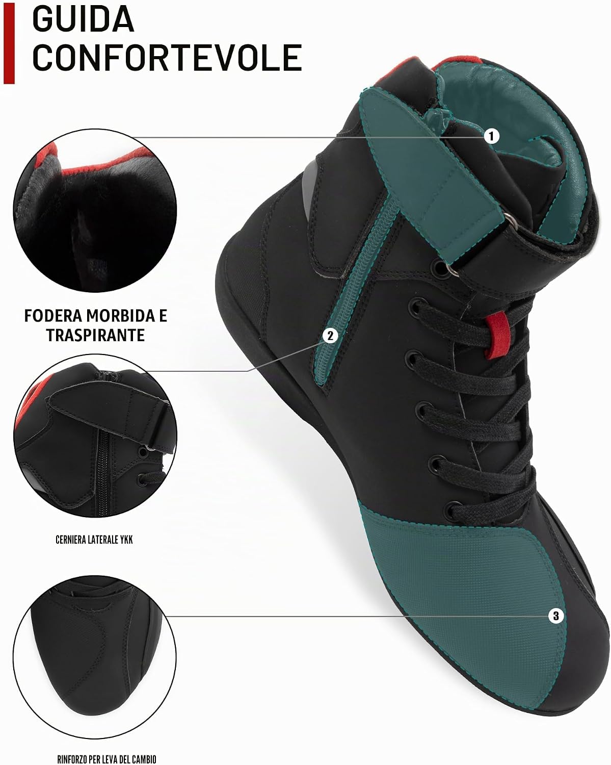 Thumbnail 4 de RIDEIRON R-MS6007: stivali da moto uomo con certificazione CE e protezione caviglia