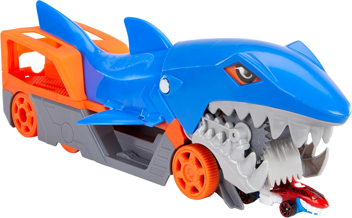 Detalle 2 de Hot Wheels GVG36 Hungriger Hai-Transporter-Set – 1:64 mit 1 Fahrzeug