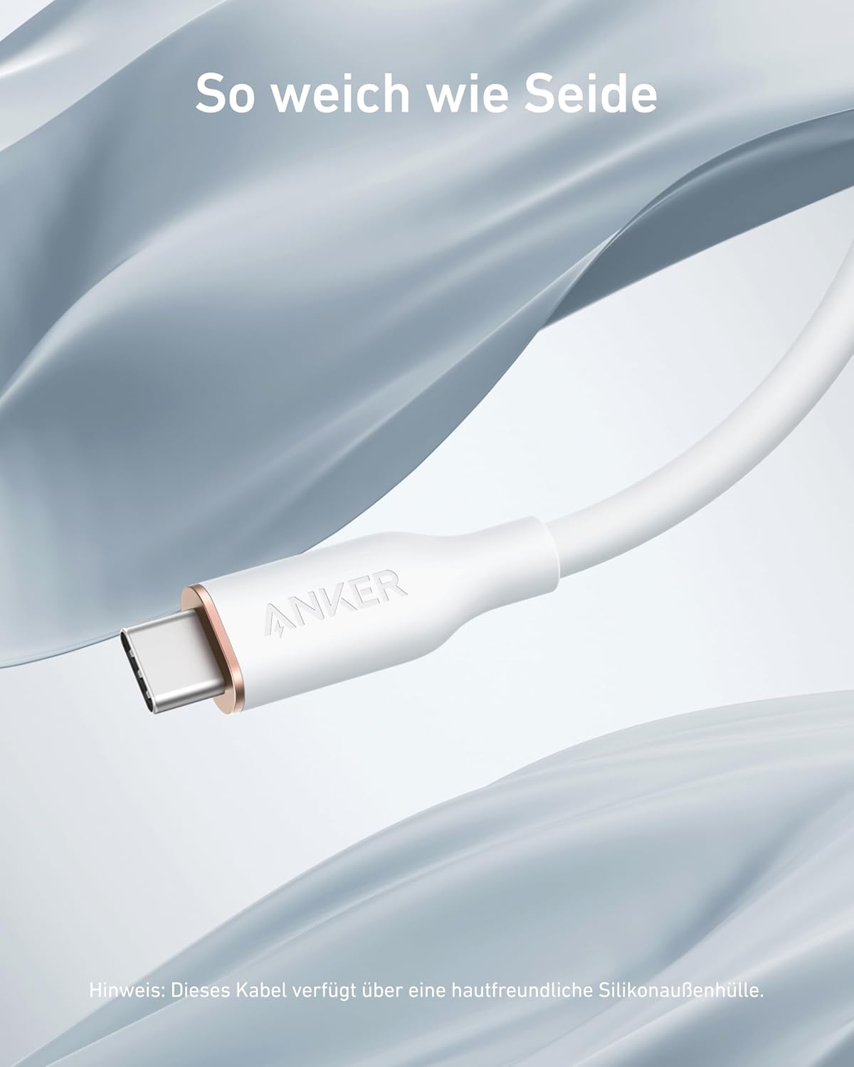 Detalle de Anker 240W Powerline III Flow USB-C auf USB-C Kabel – 0,9 m, PD 3.0, flexibel und robust