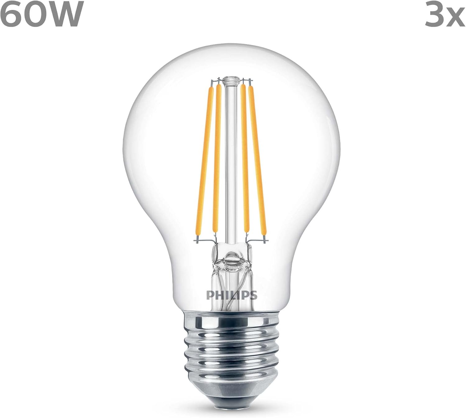 Thumbnail 1 de Philips Bombilla LED E27 7W, Luz Fría, Pack 3