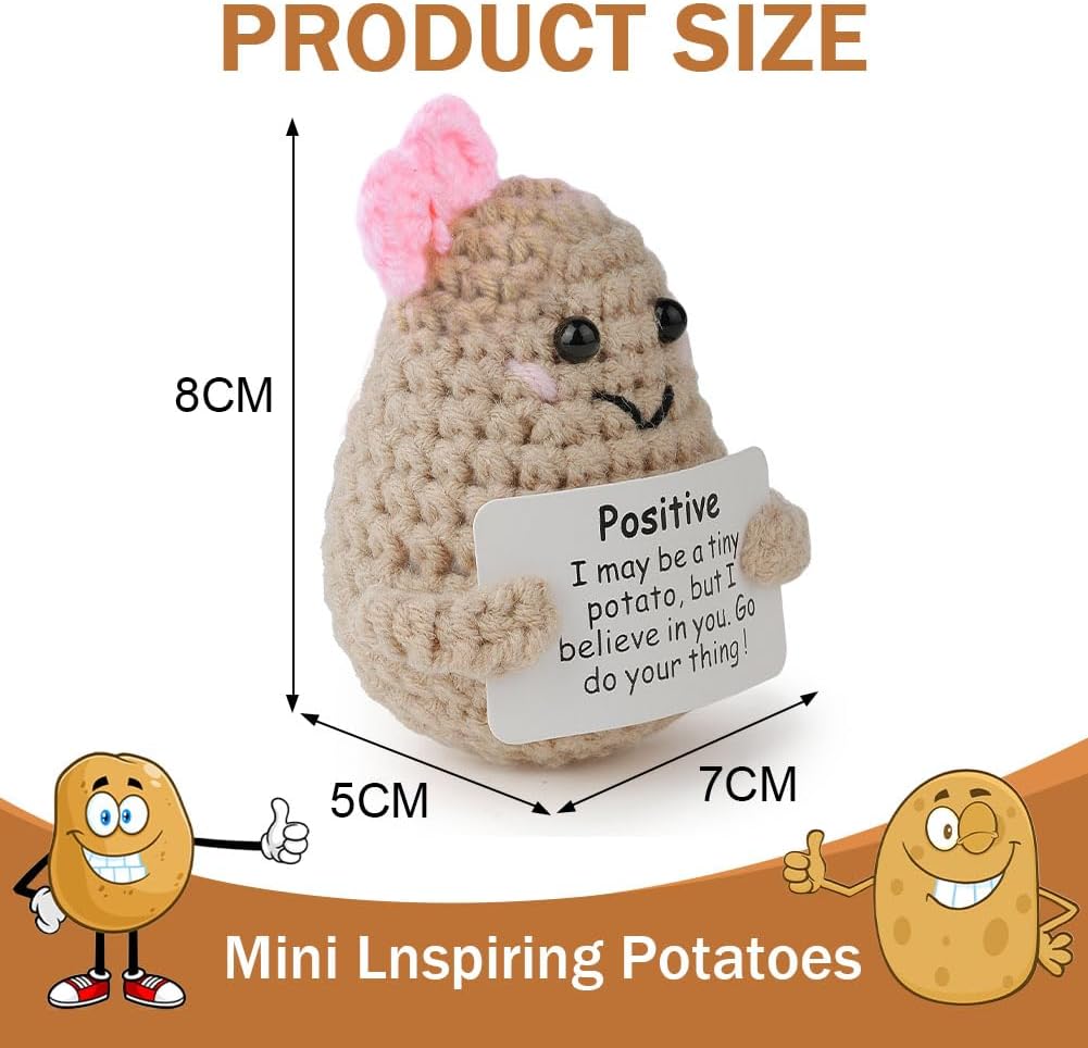 Detalle de Aolso Mini giocattoli di patate: bambola di lana in forma di patata per decorazioni e regali