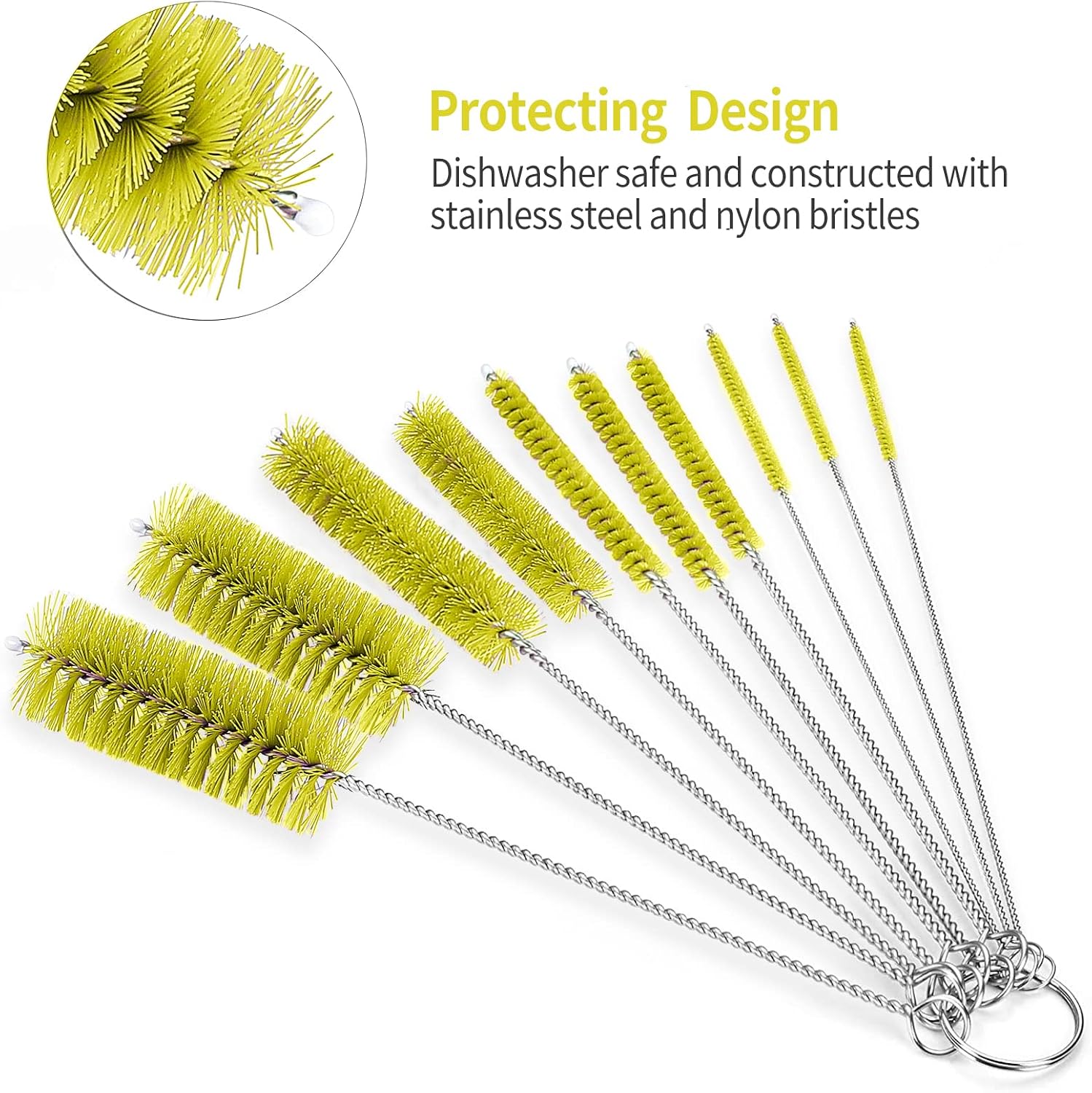 Detalle 2 de CiaraQ Bottle Cleaning Brushes 8-Inch