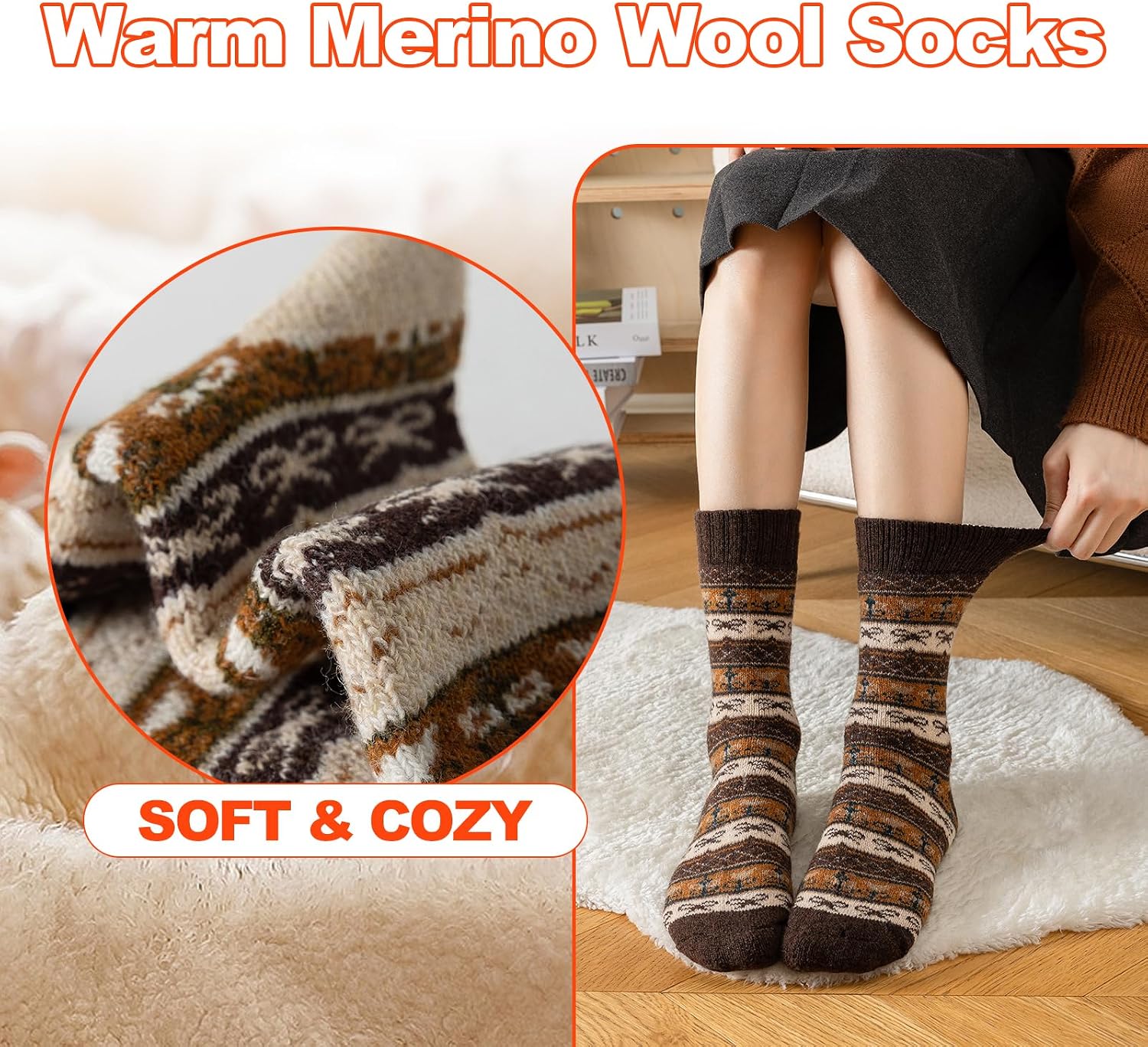 Thumbnail 4 de BISOUSOX Calcetines Lana Merino Mujer 3 pares