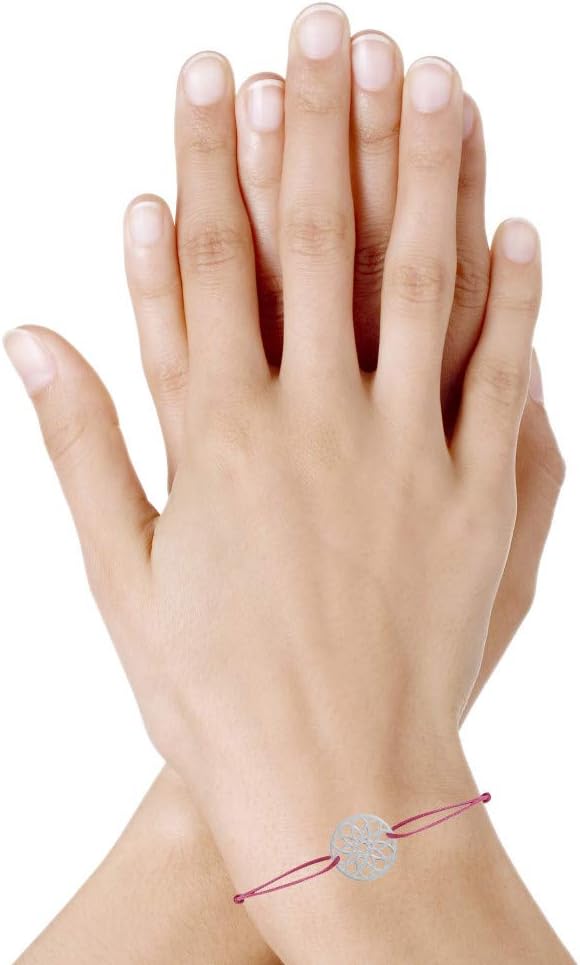 Thumbnail 1 de Bracciale Les Poulettes Bijoux con collegamento alla medaglia in argento 925 “Seme della Vita”