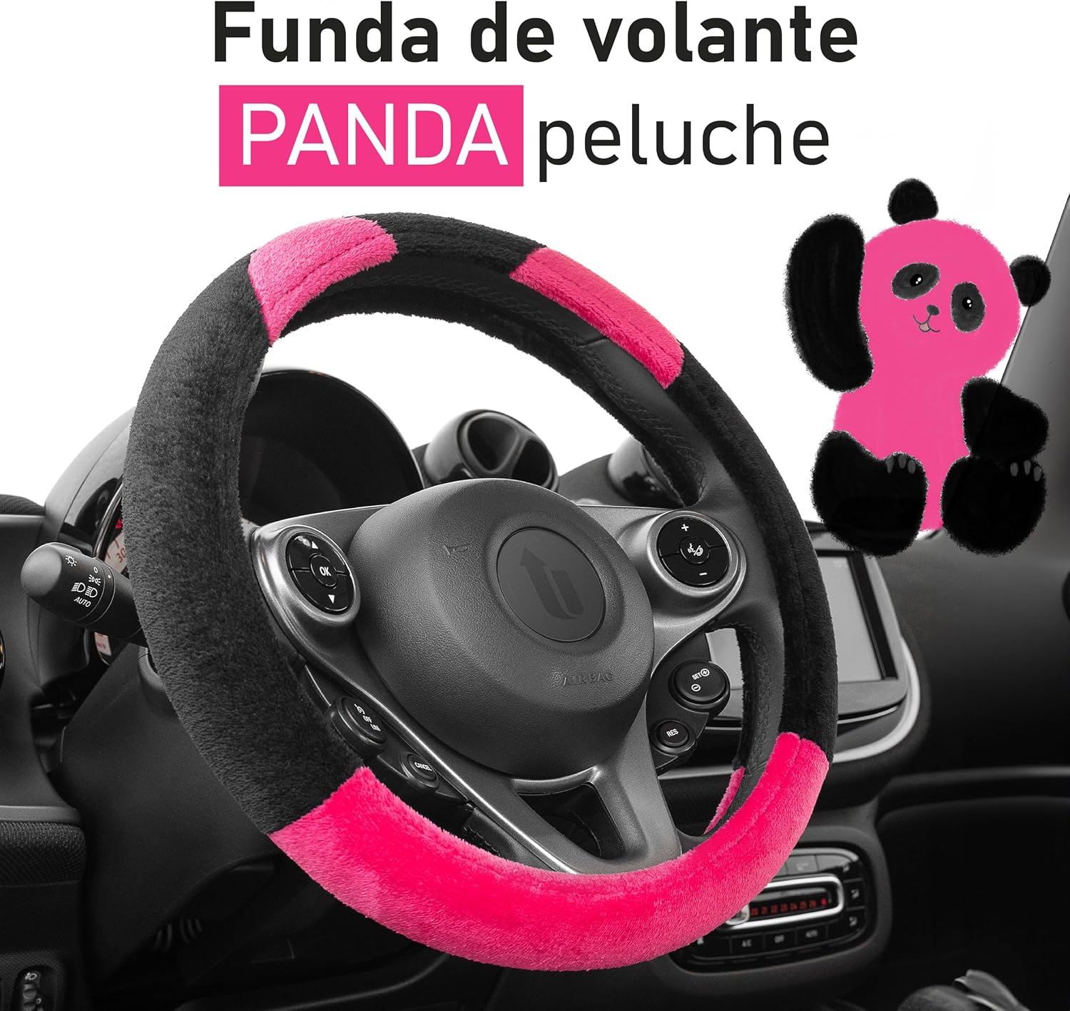 Detalle 2 de Upgrade4cars Funda volante peluche 37-39 cm