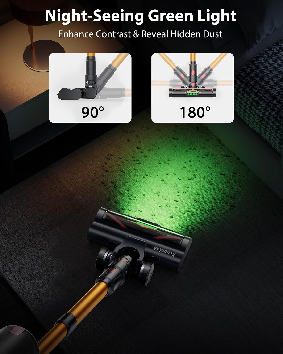 Thumbnail 5 de XenonLab H015 Cordless Stick Vacuum, 55 kPa Suction, Anti-Tangle Brush