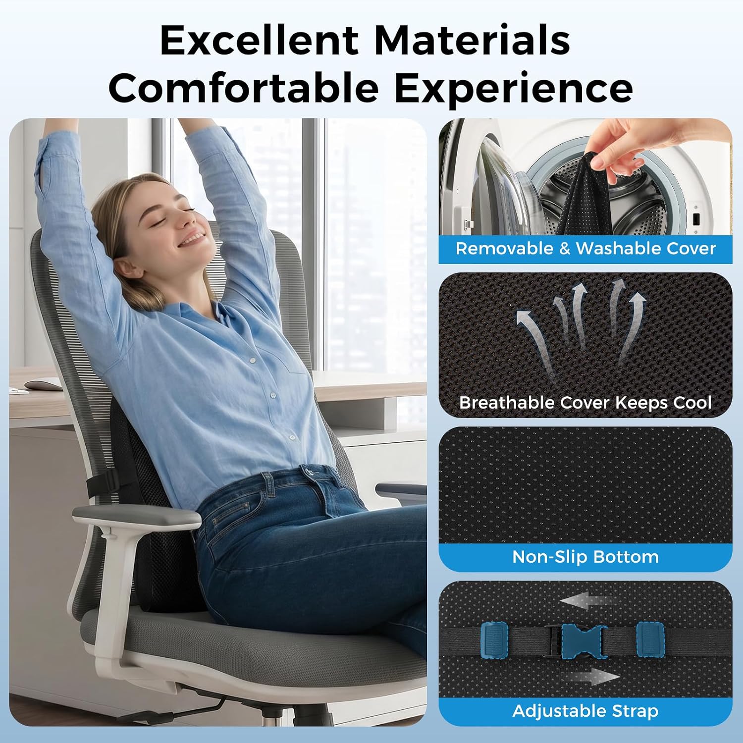 Thumbnail 3 de TISHIJIE Lumbar Support Pillow for Car