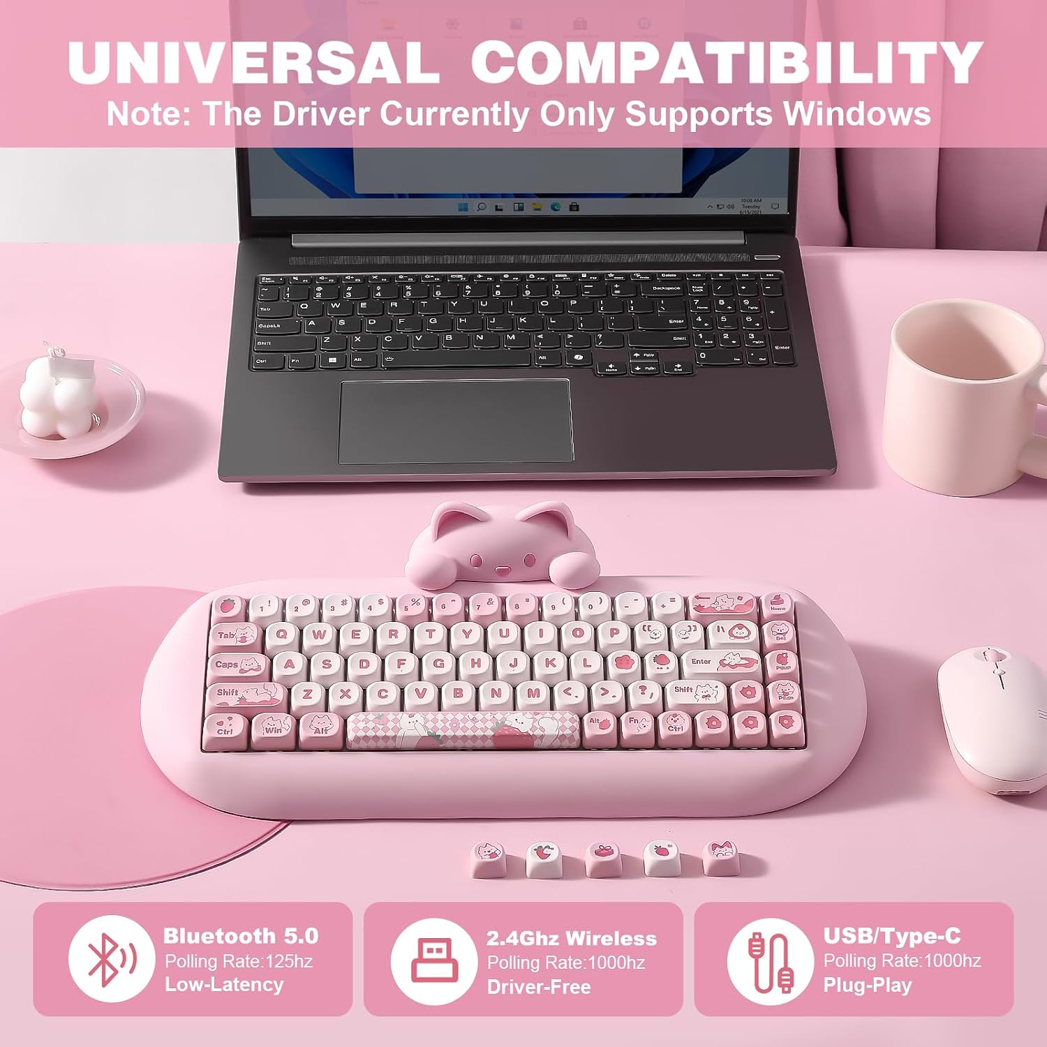 Detalle de YUNZII C68 65% mechanische Gaming‑Tastatur