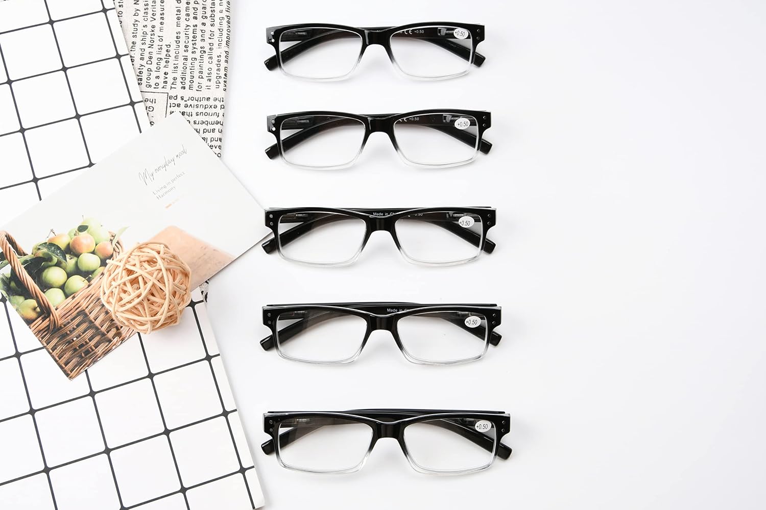 Detalle 2 de Eyekepper Lesebrille mit Federscharnier 5er Set