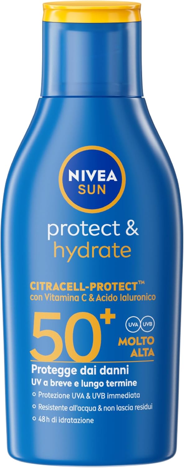 Detalle de NIVEA SUN Protect & Hydrate SPF 50+ - Crema solare 100 ml formato viaggio