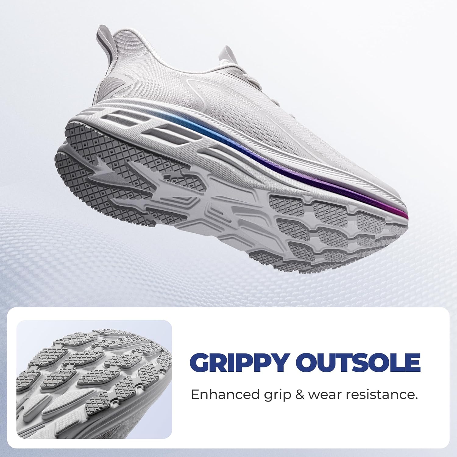 Detalle 2 de AllswiFit Women's Slip-On Walking Shoes: Hands-Free Cushion and Everyday Comfort