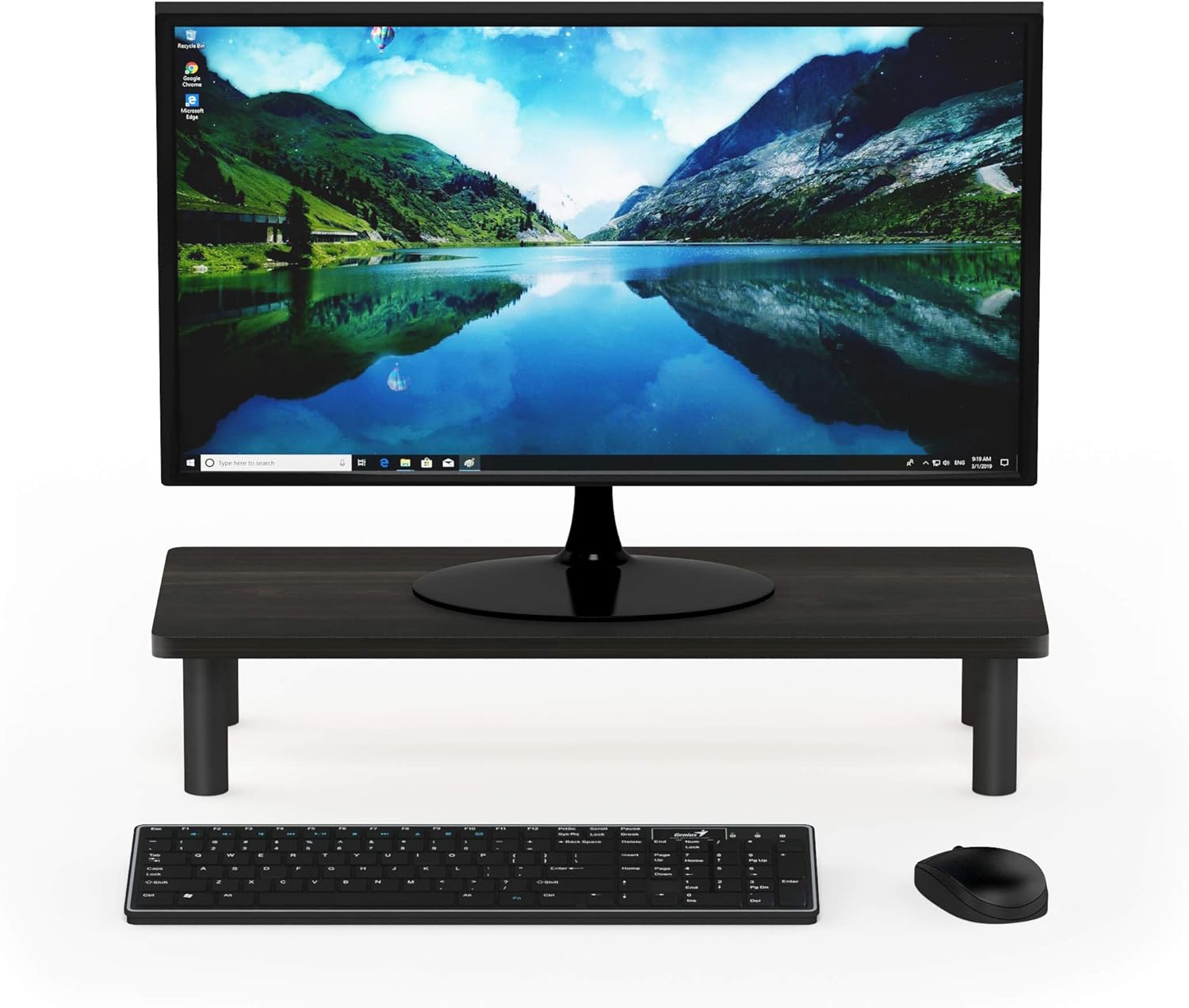Detalle de Furinno 18131EX/BK モニタースタンド エスプレッソ/ブラック・幅60cm