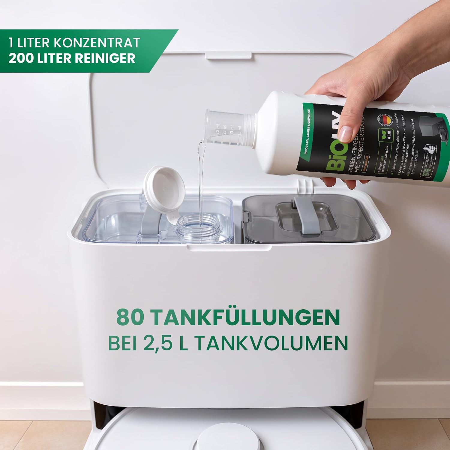 Detalle 2 de BIOHY koncentrat do podłóg dla robotów, 10 l, zapach pomarańczowy