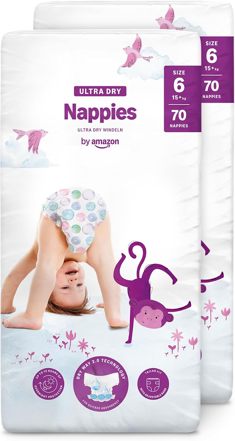Detalle de by Amazon Ultra Dry Nappies Taglia 6 140 pz