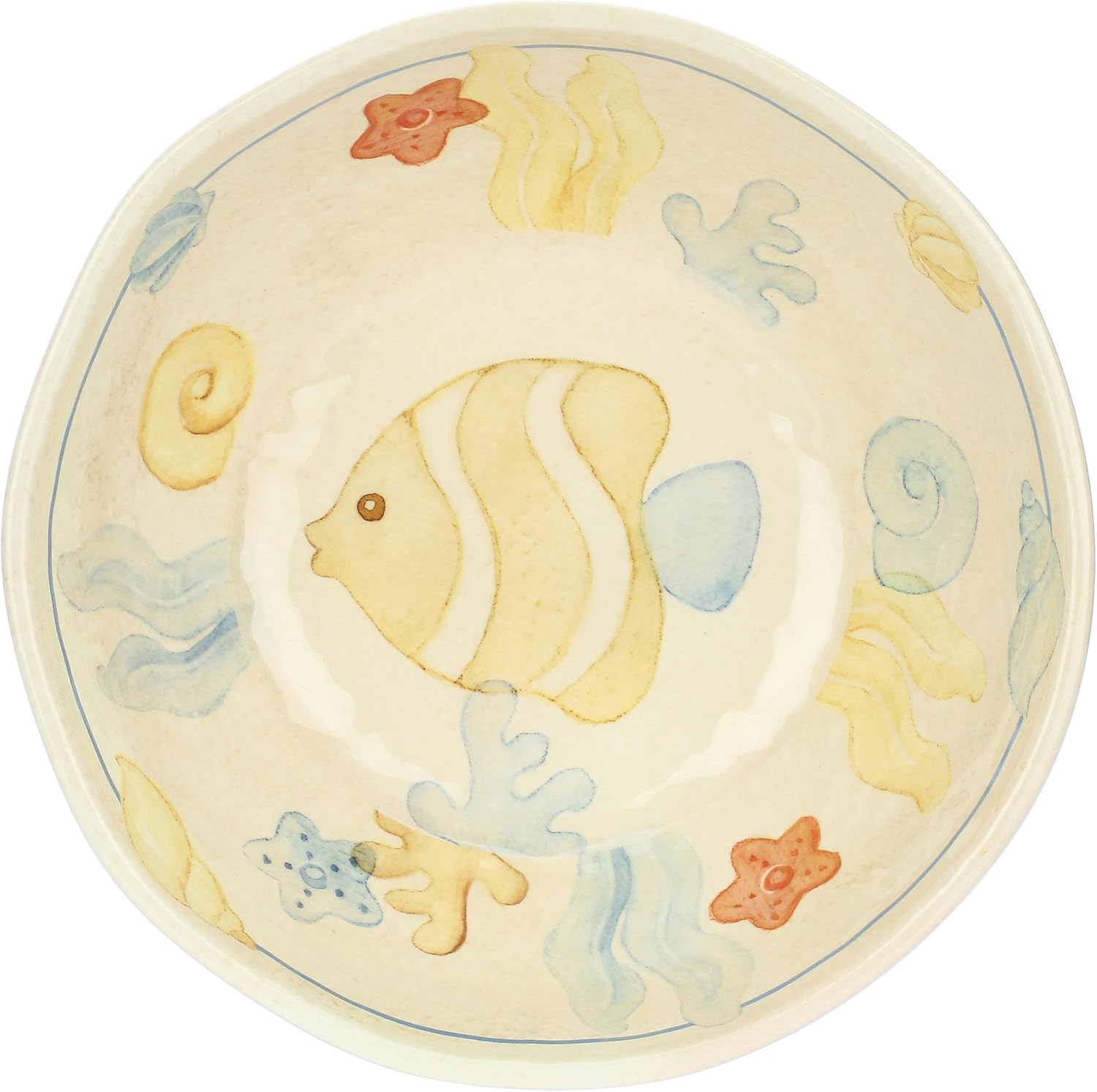 Detalle de THUN Insalatiera in Melammina – Linea Mare da Amare, Ø 28 cm