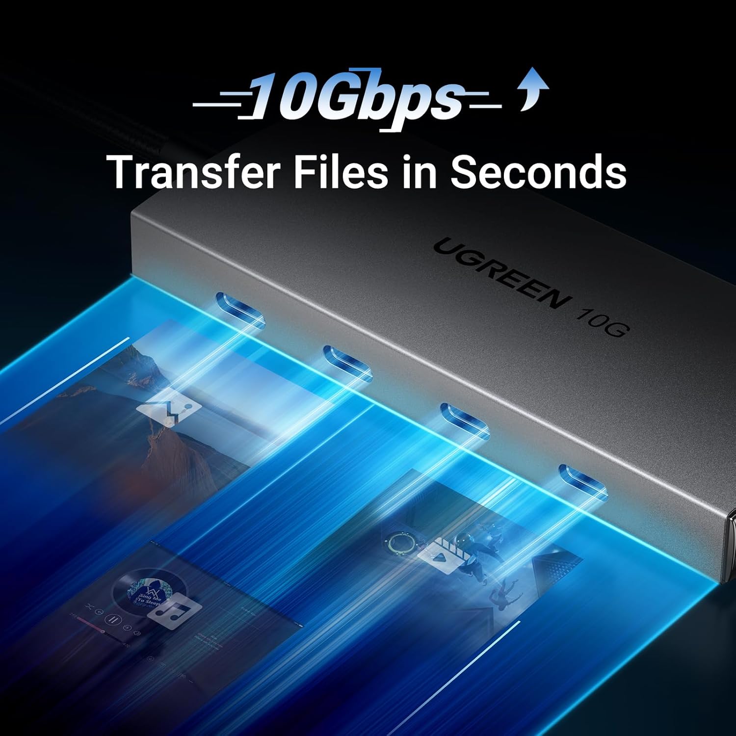 Detalle de UGREEN USB C Hub 10Gbps 4 Ports