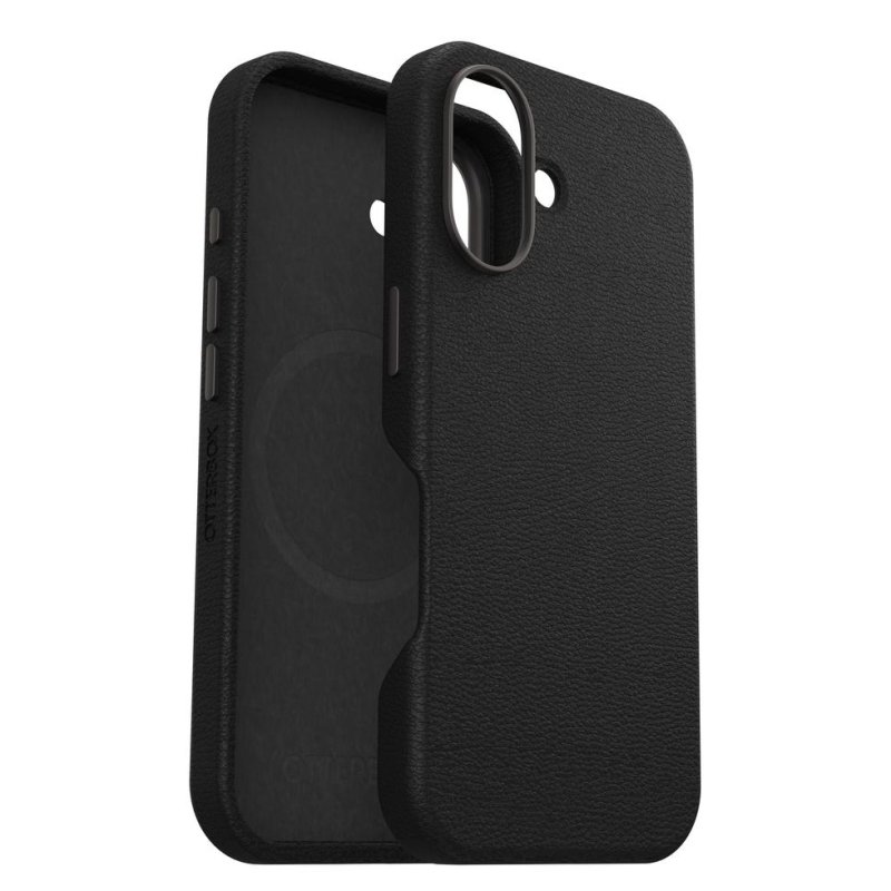 Detalle de OtterBox Symmetry Series Cactus Leather Cover Negro para iPhone 16