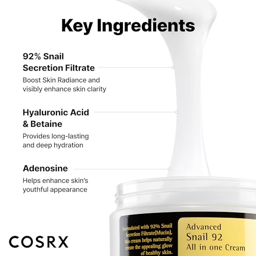 Detalle 2 de COSRX Snail Mucin 92% Face Moisturizer for Soft & Glowy Skin (3.52 oz)