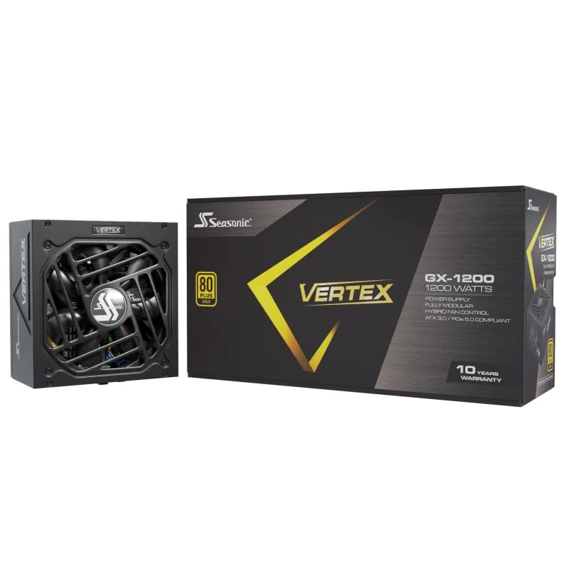 Detalle de Seasonic Vertex GX-1200 1200W 80 Plus Gold Full Modular: potencia sobria para sistemas exigentes