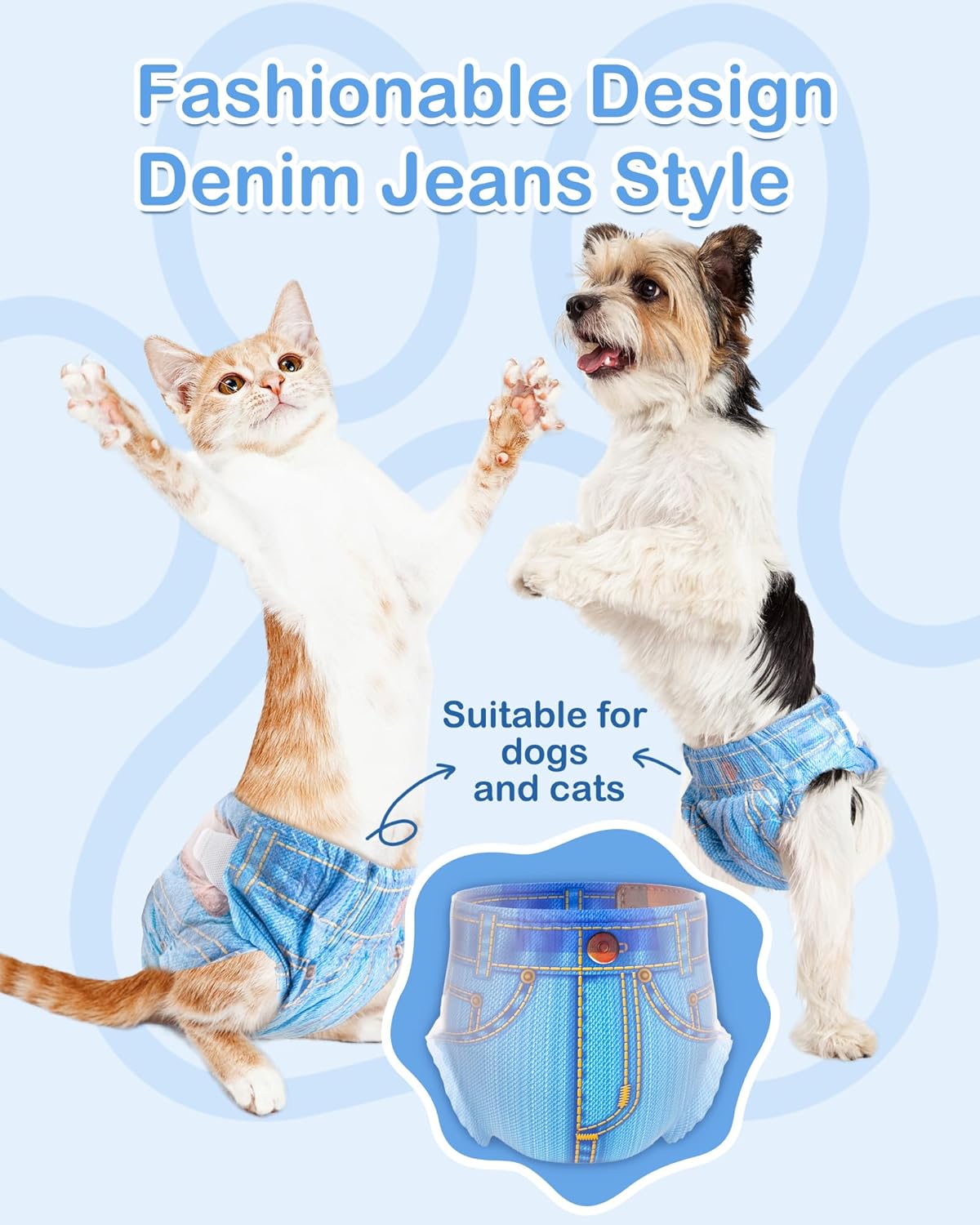 Thumbnail 1 de Pet Soft pannolini per cani femmina in denim, 48 pezzi (Pnats d…)