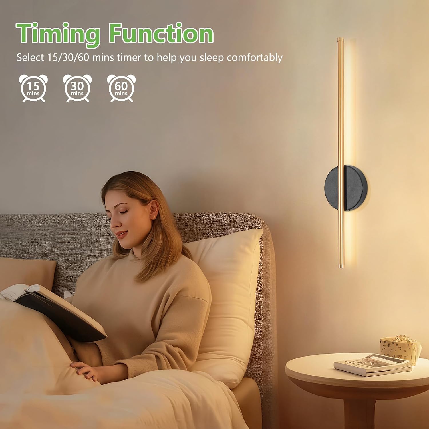 Detalle 2 de Kimjo 60cm Battery Wall Lights 4400mAh