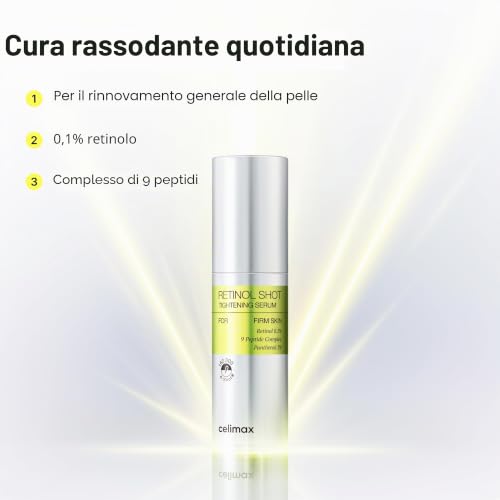 Detalle 2 de celimax Retinol + Retinal Shot Tightening Serum & Booster Set: kit coreano per pelle liscia e tonica