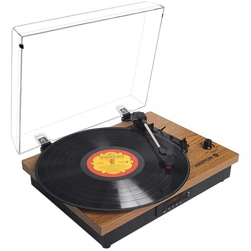 Detalle 2 de Prixton Studio TS420 Tocadiscos Bluetooth Madera: retro y conectividad en un solo equipo