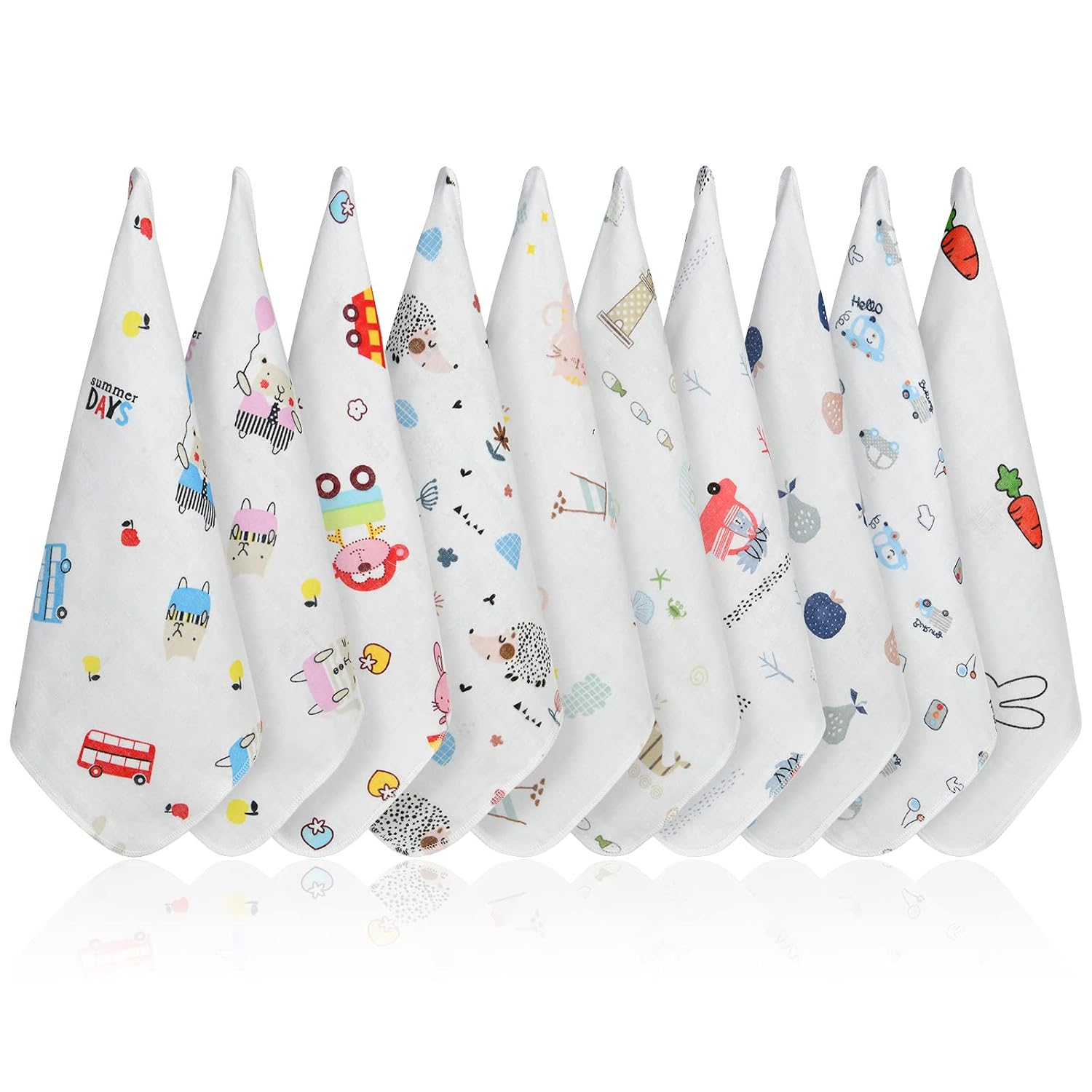 Detalle de Aolso Musselin-Babyhandtücher 10er Set