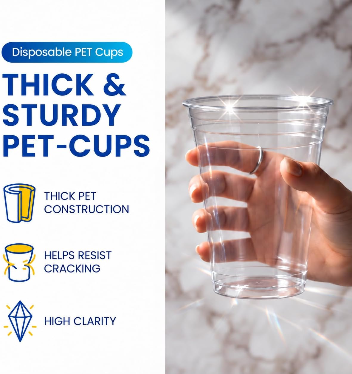 Detalle 2 de Clear Plastic Cups with Lids and Straws, 16 oz