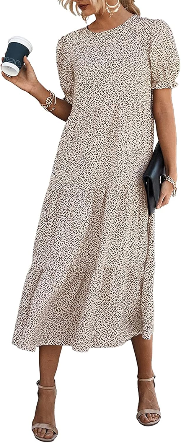 Detalle de PRETTYGARDEN Summer Dresses for Women 2026 – Floral Boho Midi Sun Dress