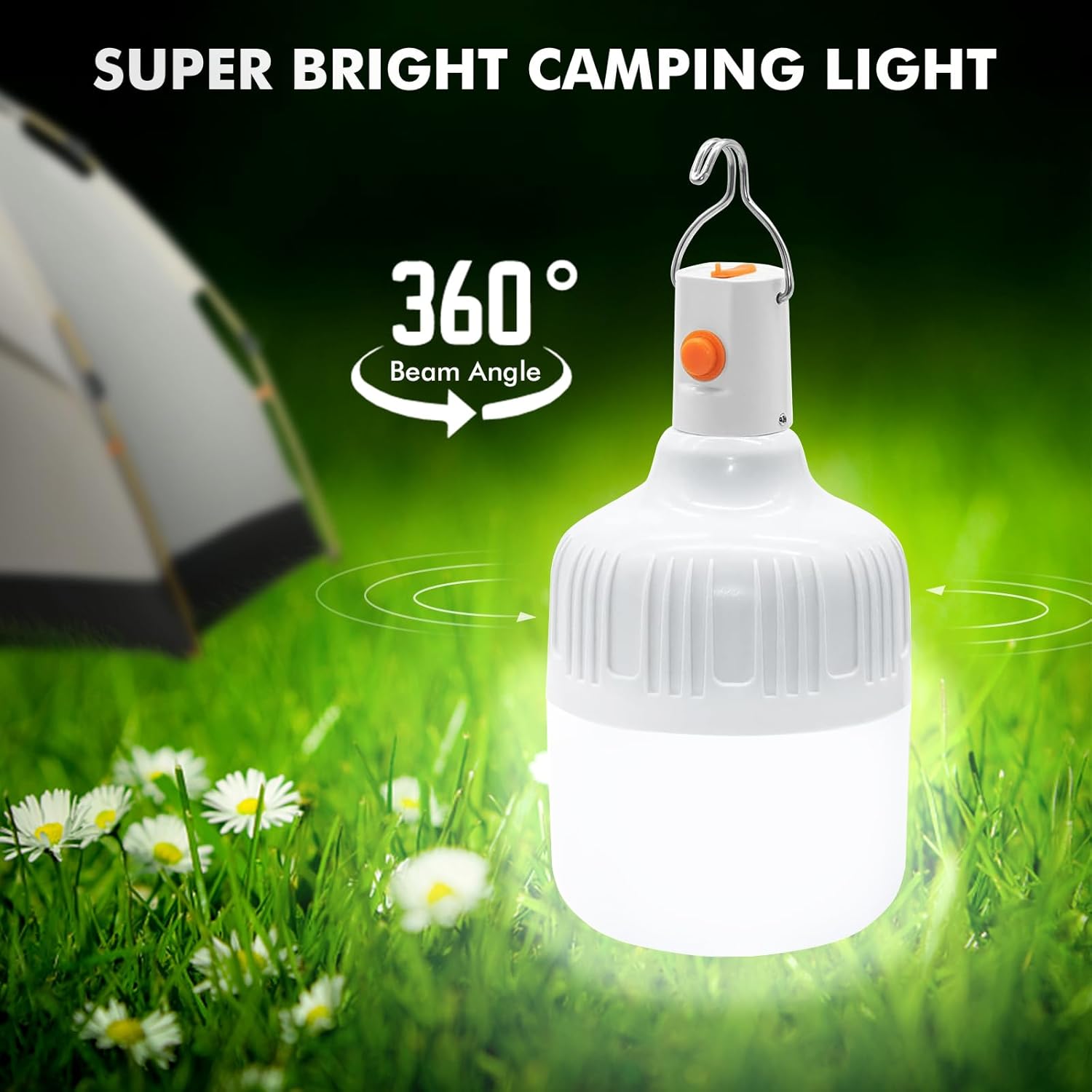 Thumbnail 1 de Ledeak 2 Pcs Camping Light – USB Rechargeable 500-Lumen Lanterns