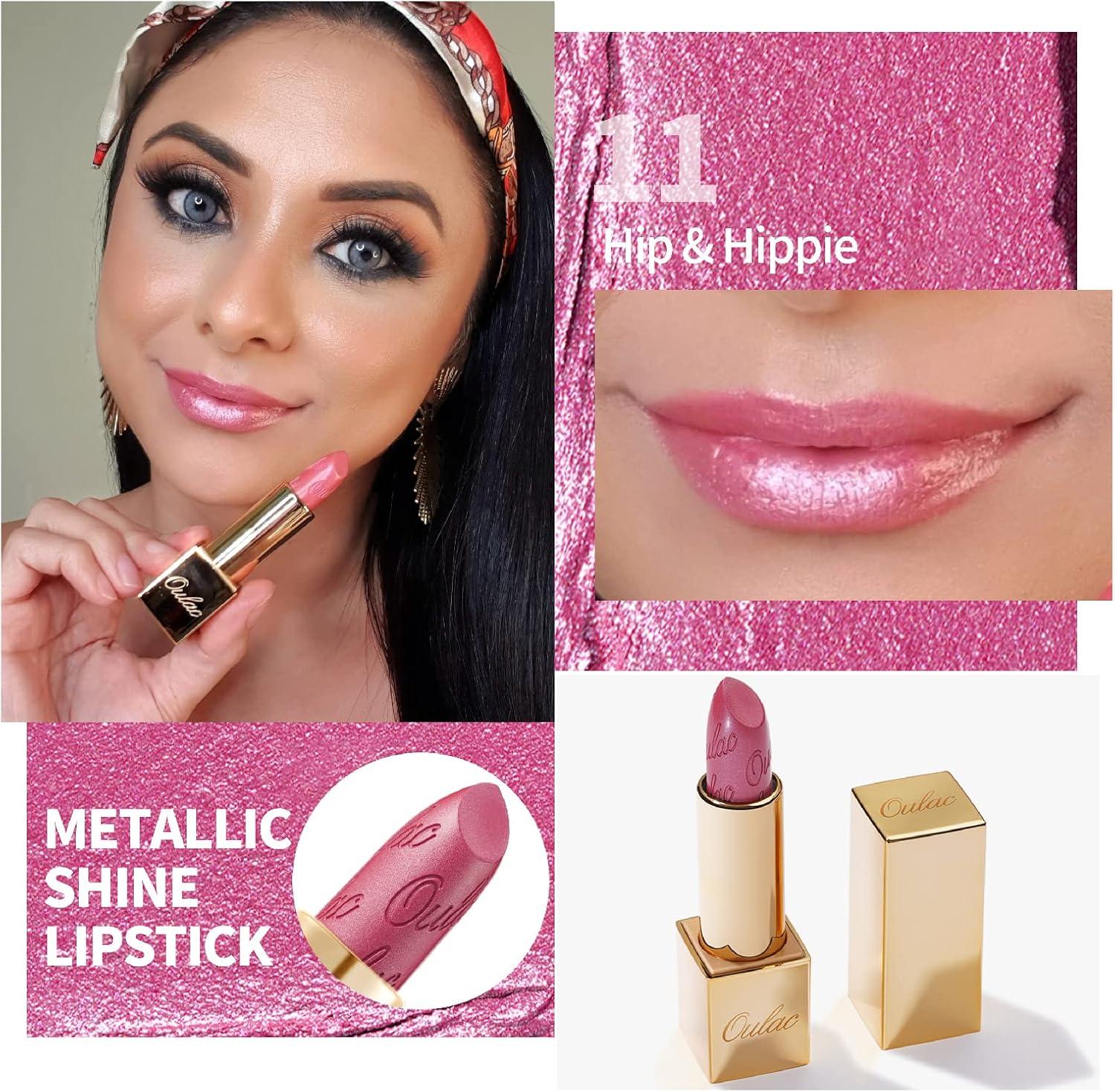 Thumbnail 1 de Oulac Rossetto Metallizzato Lucido Rosa 11