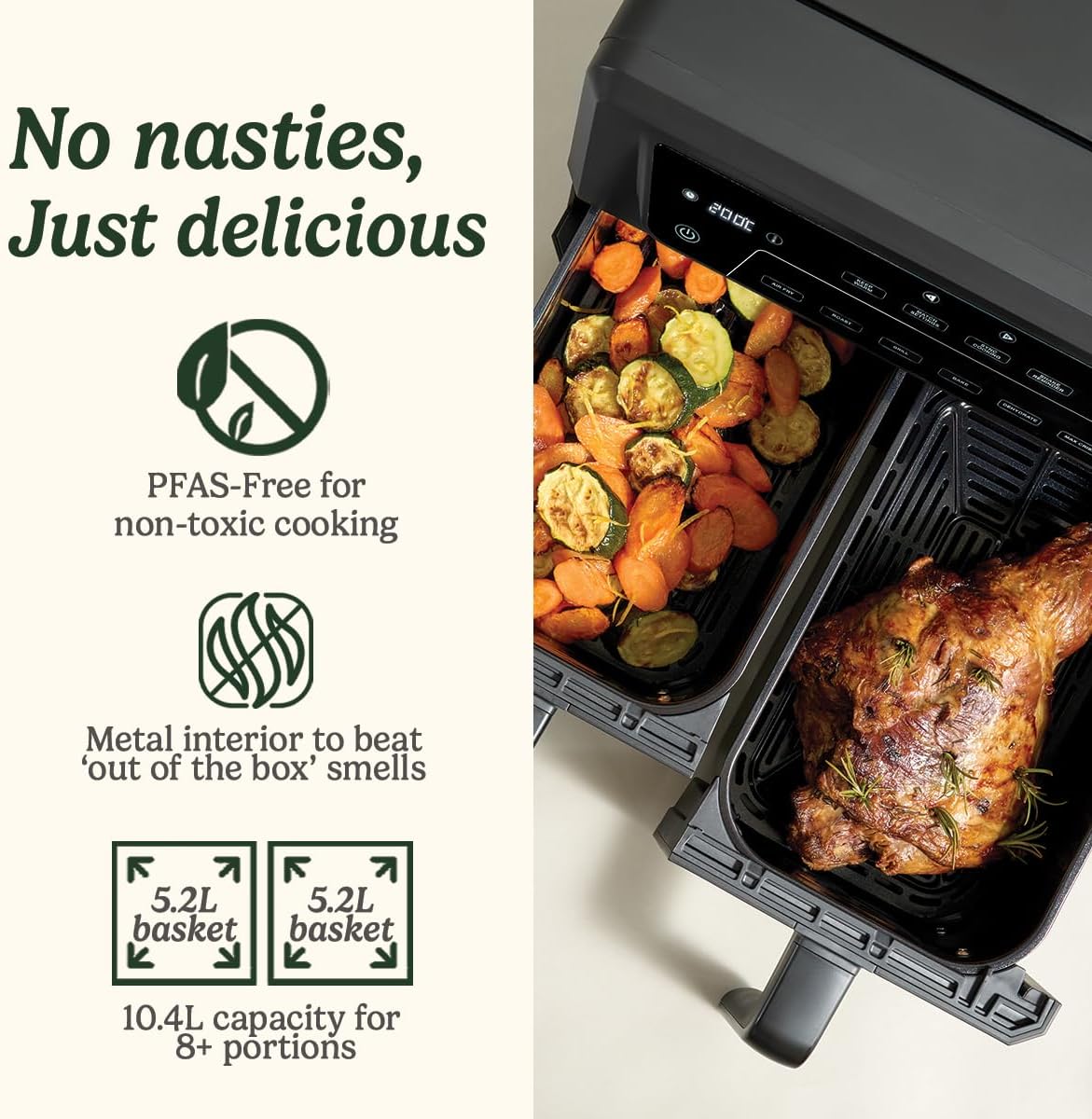 Detalle 2 de Cuisinart XXL10.4L Air Fryer 10.4L capacity 🍟