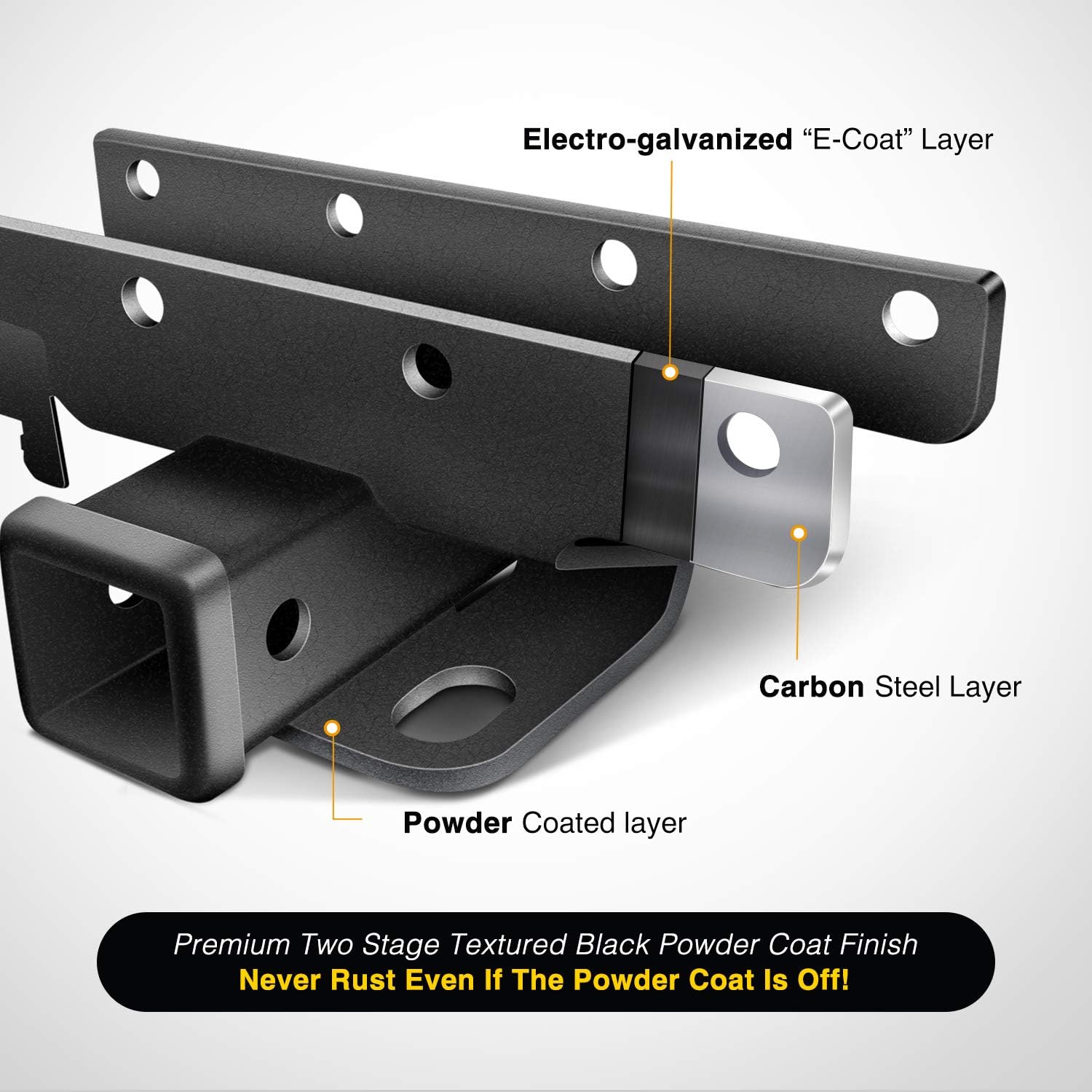Thumbnail 2 de Nilight JK-61A 2-Inch Rear Hitch for Jeep JK