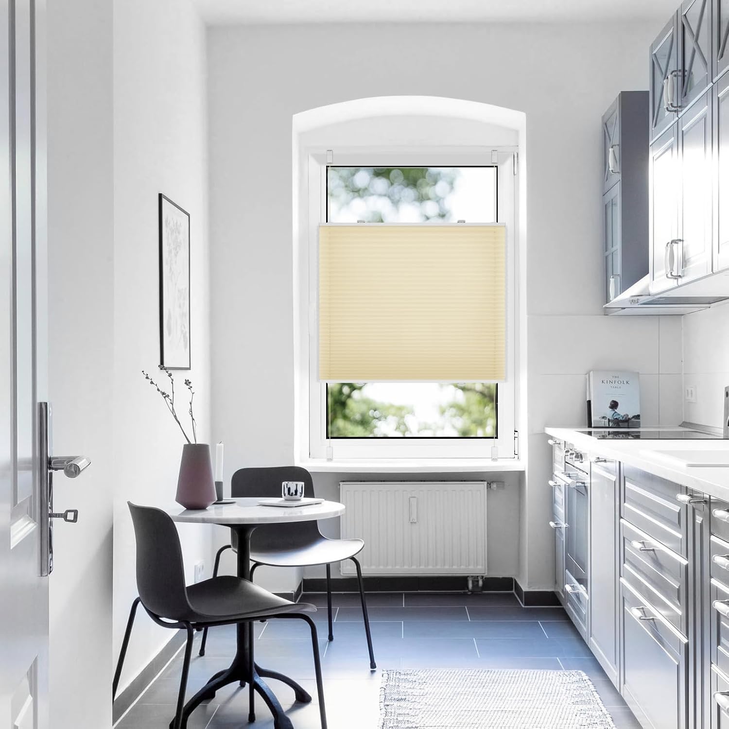 Thumbnail 6 de Sanfree Plissee Klemmfix ohne Bohren Creme 50 x 110 cm (B50 x H110) für Fenster & Tür