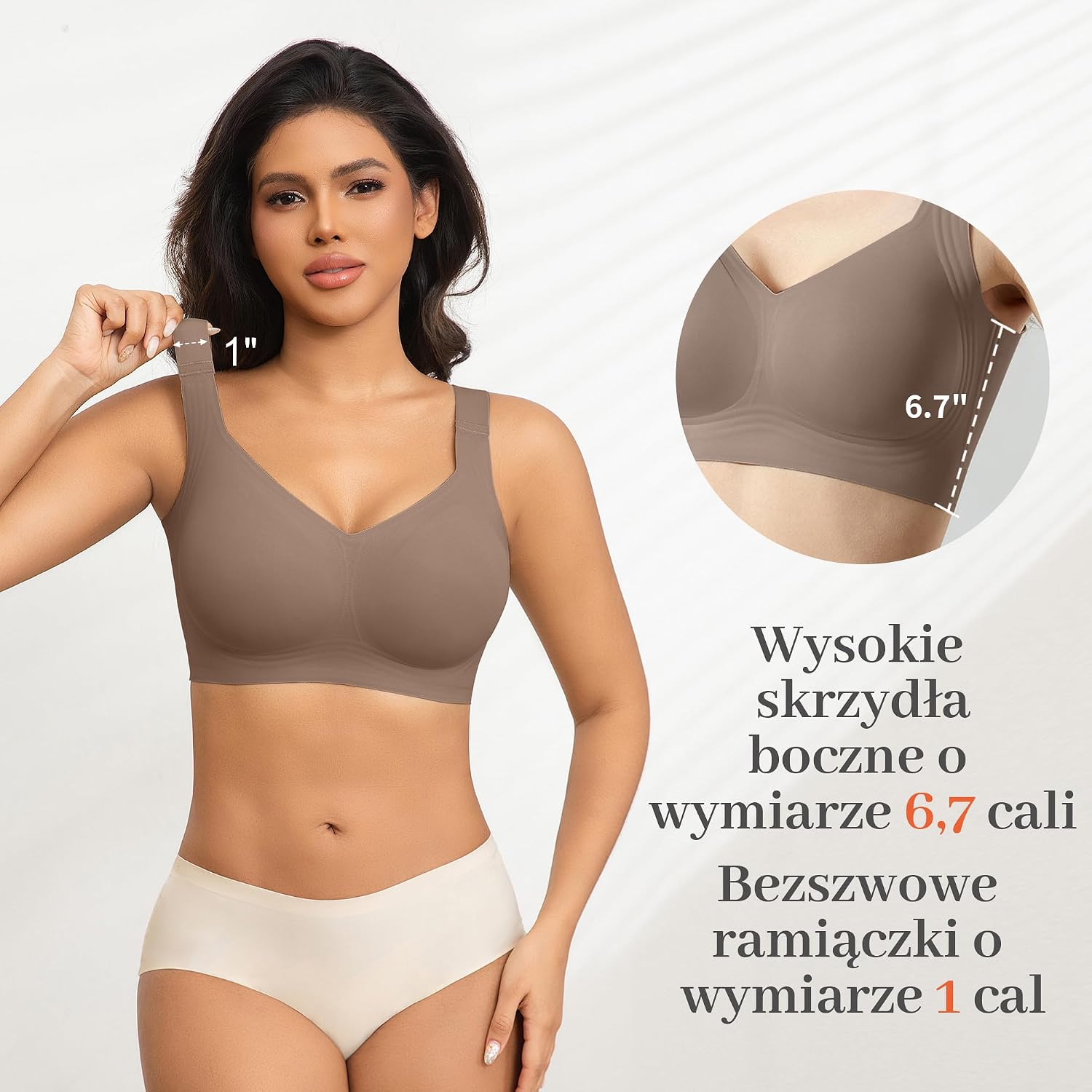 Thumbnail 5 de Fittingirls biustonosz bezszwowy minimizer bez fiszbinów, miękka braletka
