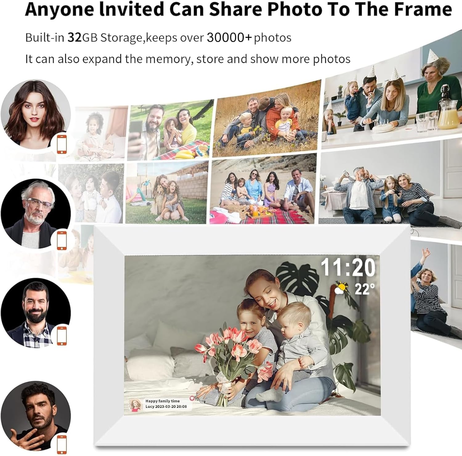 Thumbnail 1 de Frameo 10.1 inch Digital Picture Frame