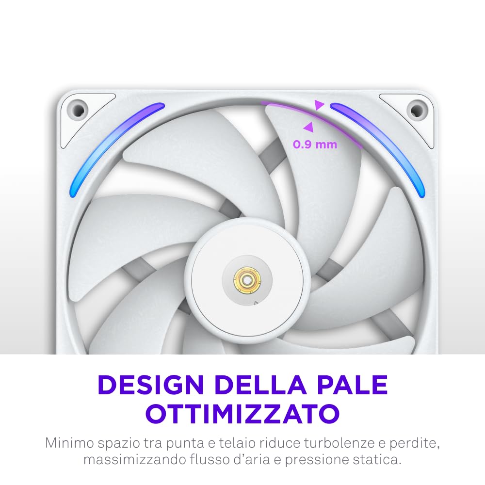 Thumbnail 3 de NZXT F140X Ventola Performance 140mm PWM RGB Bianco