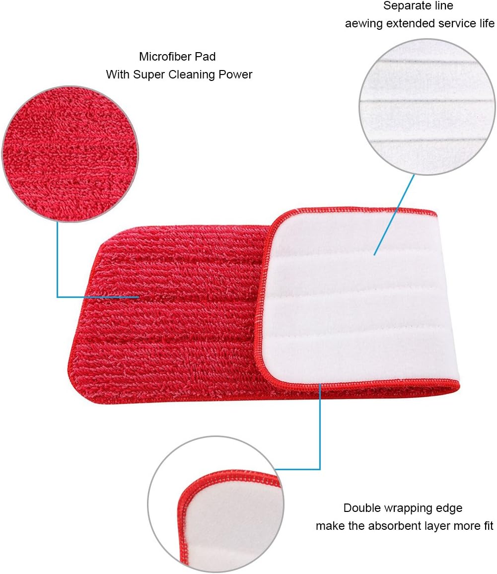 Detalle 2 de Vicloon Panno Mocio in microfibra (6 pezzi) – ricambi lavabili per mop spray e mop riutilizzabili