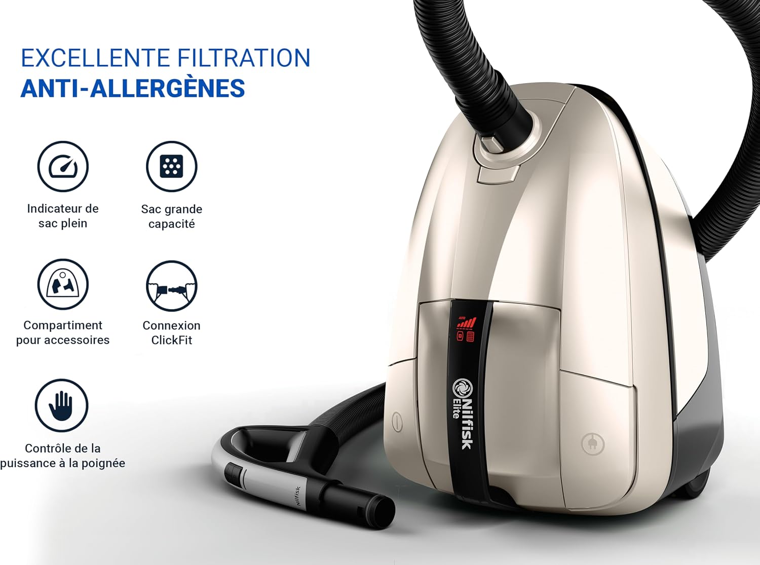 Detalle 2 de Nilfisk CHCO14P10A1 aspirateur 3,6L 🧹