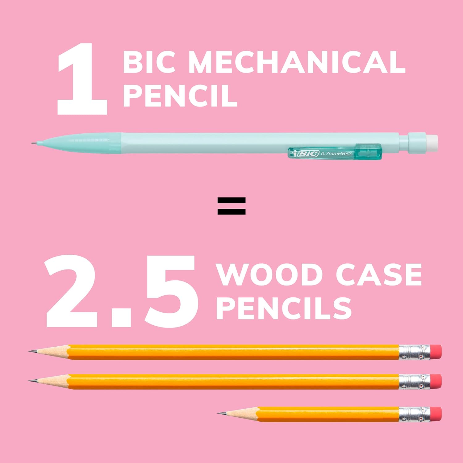 Detalle de BIC Xtra-Smooth Pastel Mechanical Pencils, 0.7mm, 24-Count