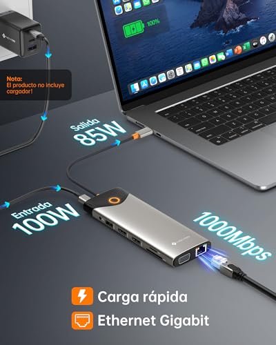 Thumbnail 3 de NOVOO Hub USB C 15 en 1 con HDMI 4K y Power Delivery 🔌