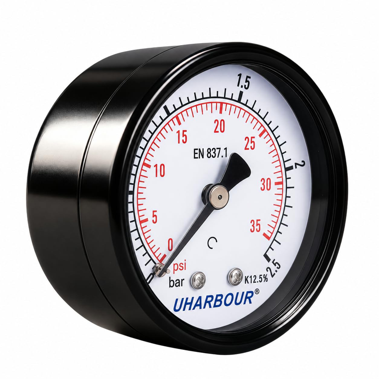 Thumbnail 6 de UHARBOUR MT016 manometer för vatten och tryckluft, 0–10 bar, 1/4 tum BSP