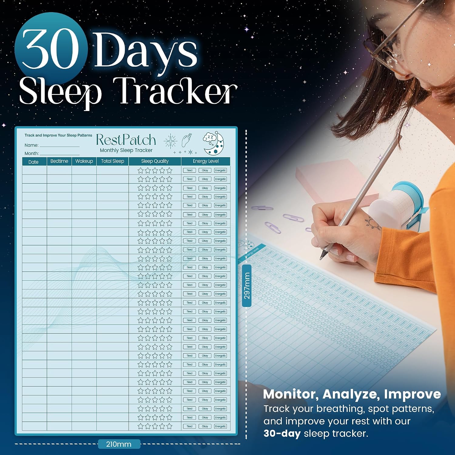 Detalle de Rest Patch Mouth Tape 40 sleep tracker