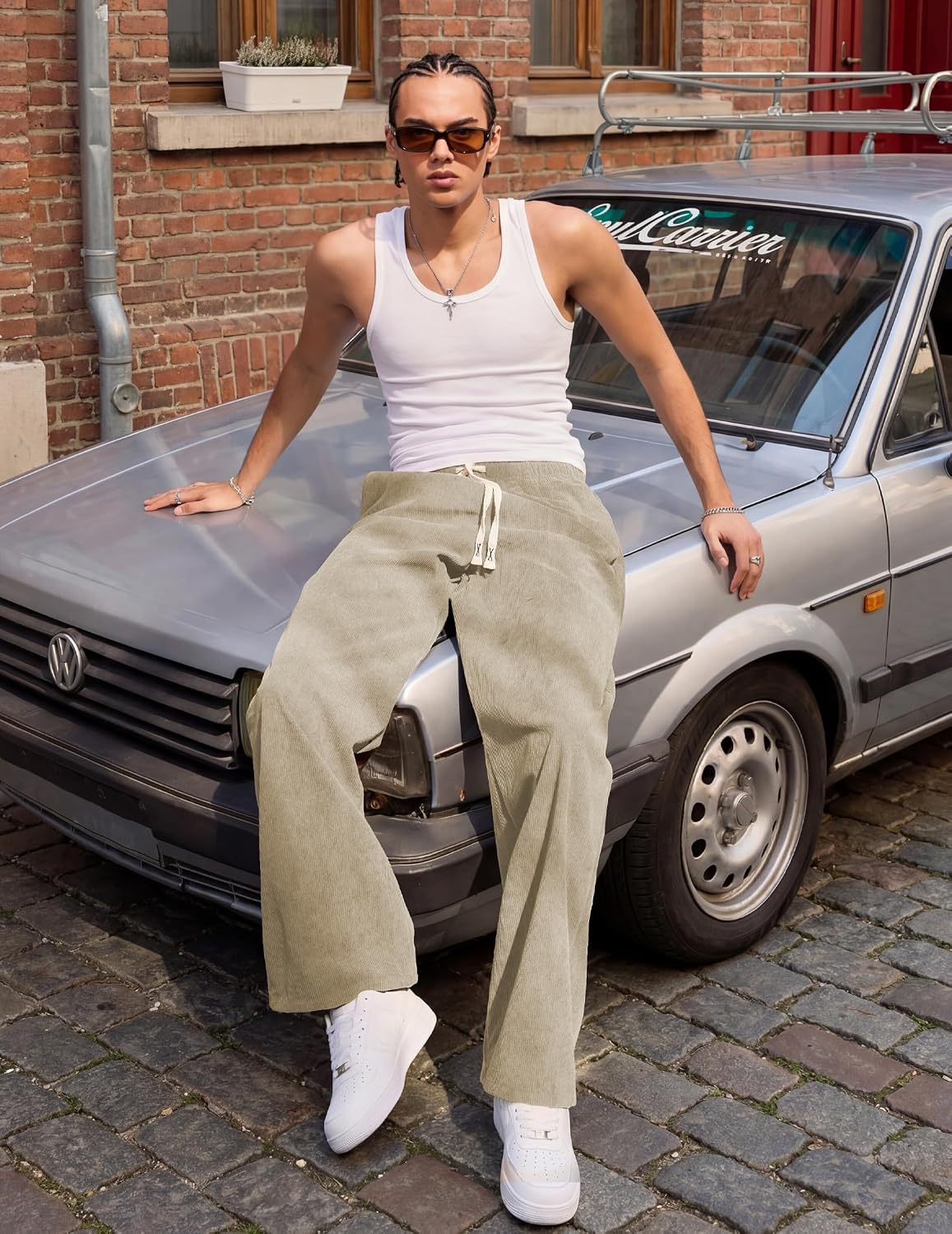 Thumbnail 4 de JMIERR Corduroy Pants Casual Baggy