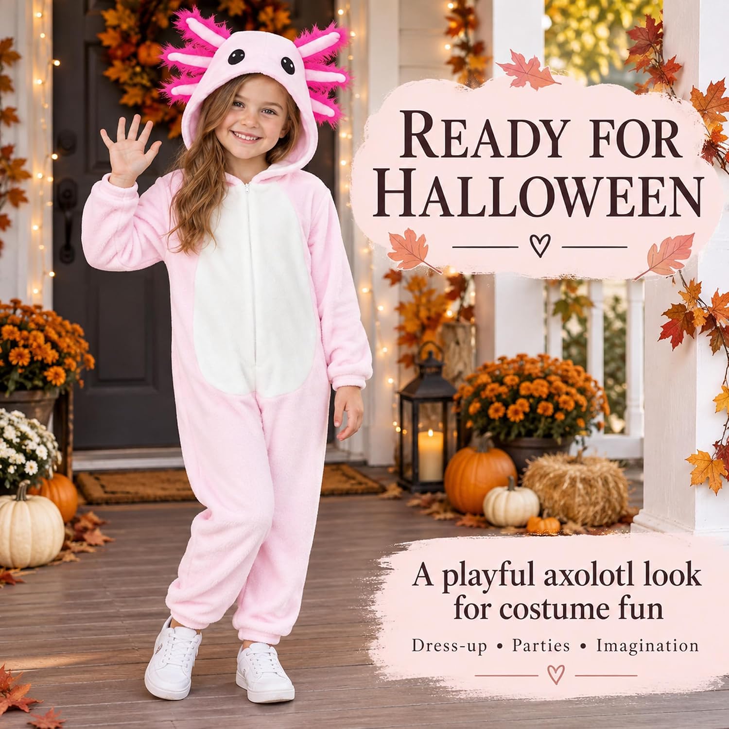 Detalle 2 de Corespe Kids Cat Costume Onesie with Pointed Ears, Tail and Front Zipper